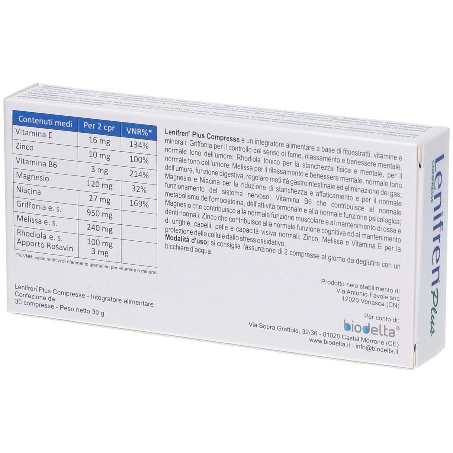 LENIFREN PLUS 30CPR