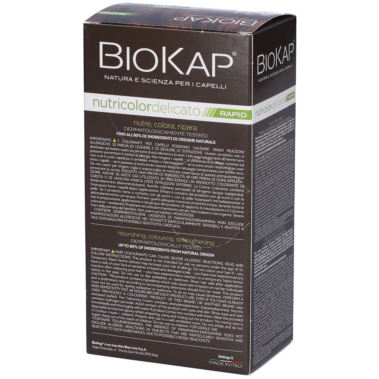 Biokap Nutricolor Delicato Rapid 5,45 Castano Chiaro Miele 135 Ml