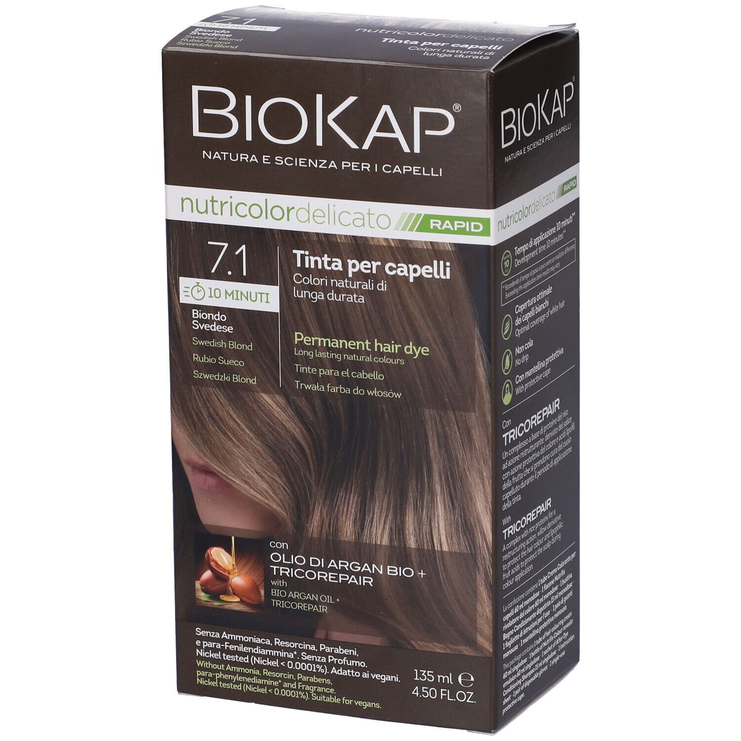 Biokap Nutricolor Delicato Rapid 7,1 Biondo Svedese 135 Ml