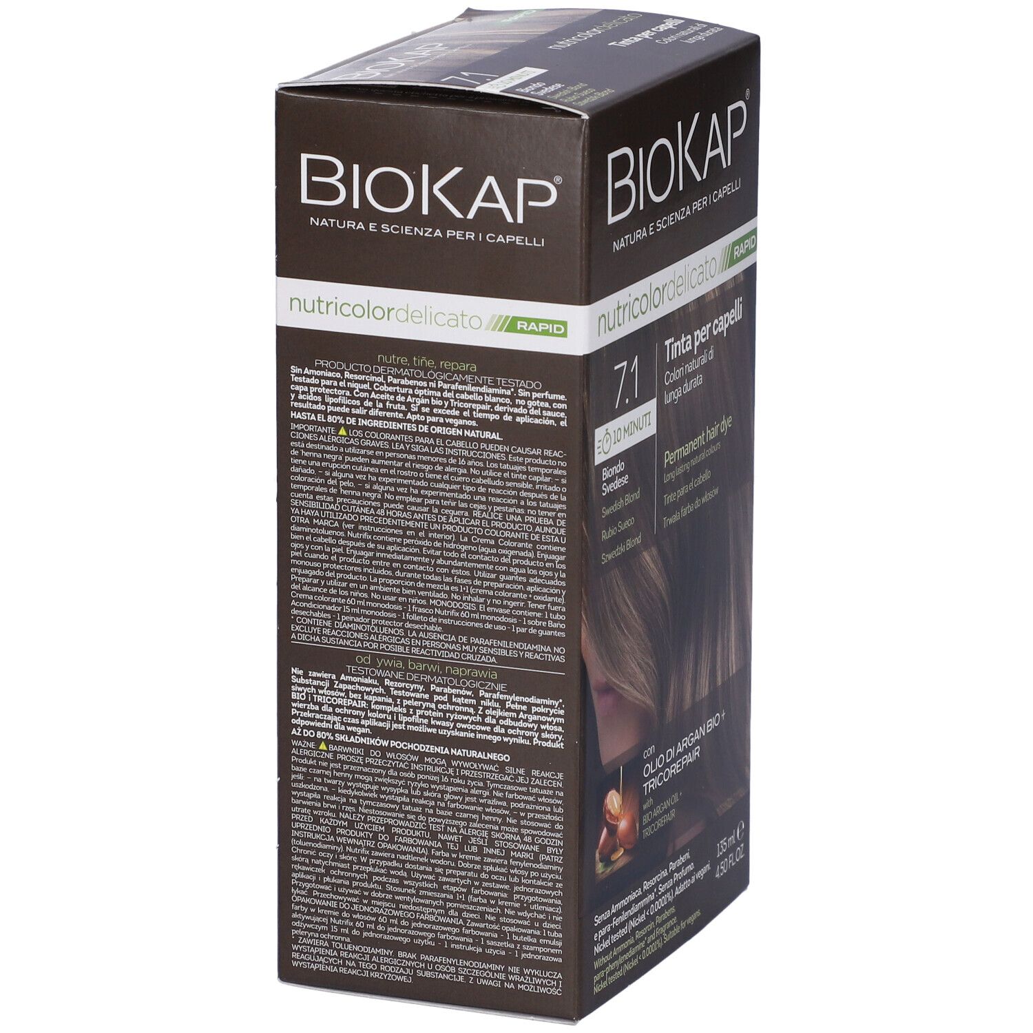 Biokap Nutricolor Delicato Rapid 7,1 Biondo Svedese 135 Ml