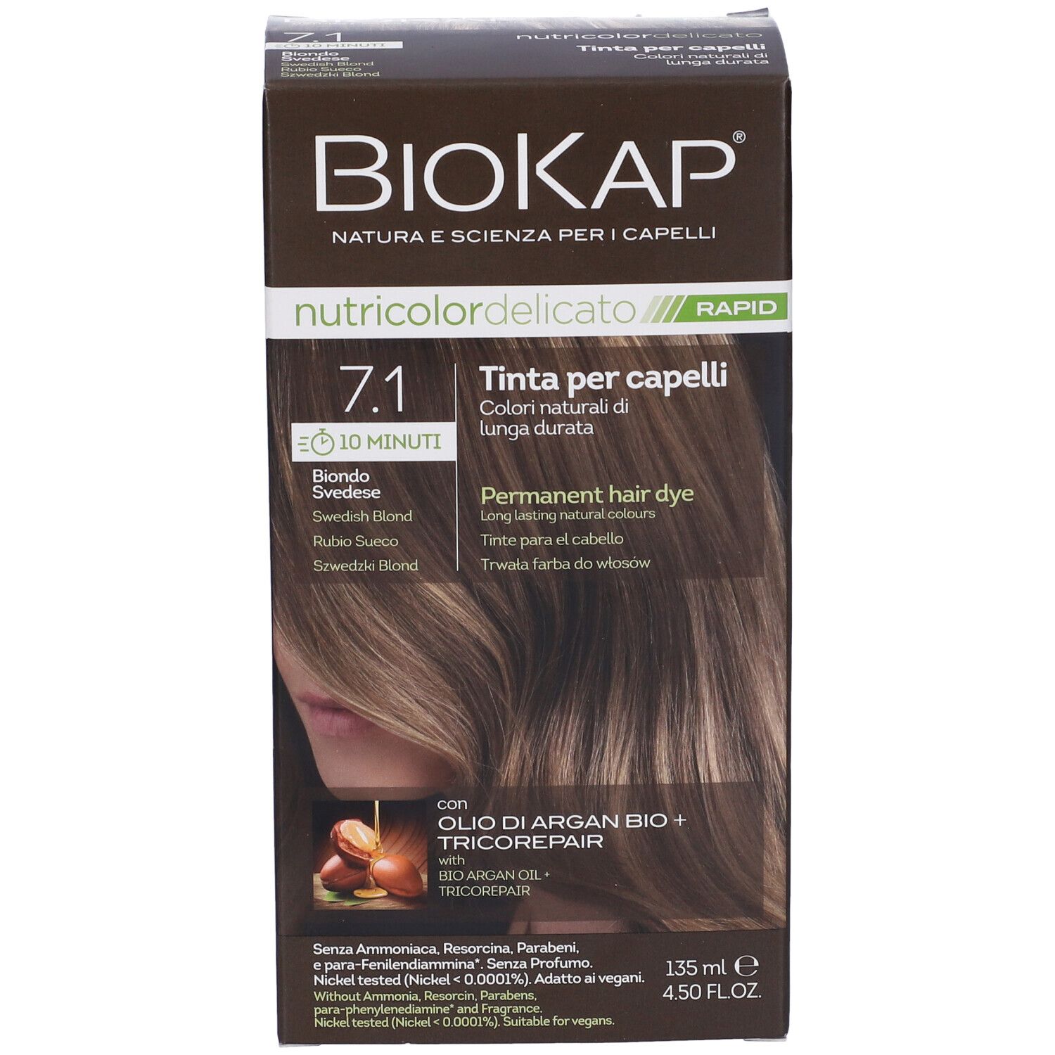 Biokap Nutricolor Delicato Rapid 7,1 Biondo Svedese 135 Ml
