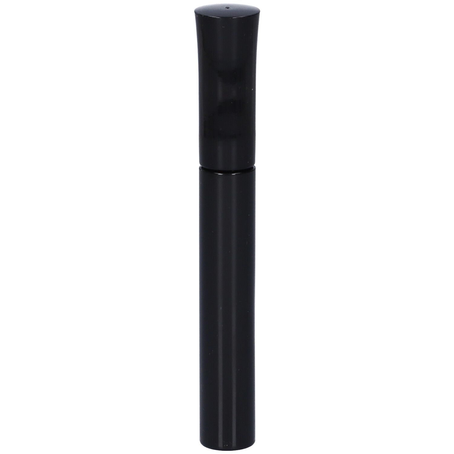 Mascara nero con tappo nero. Il contenitore è cilindrico.