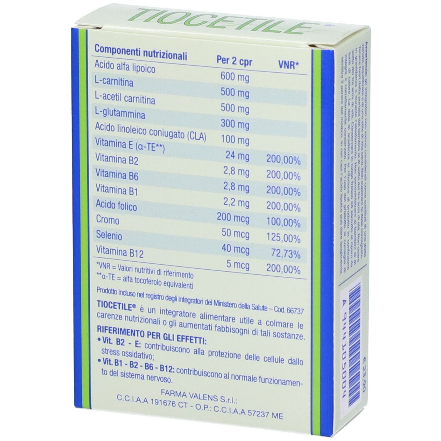 Tiocetile 30 Compresse