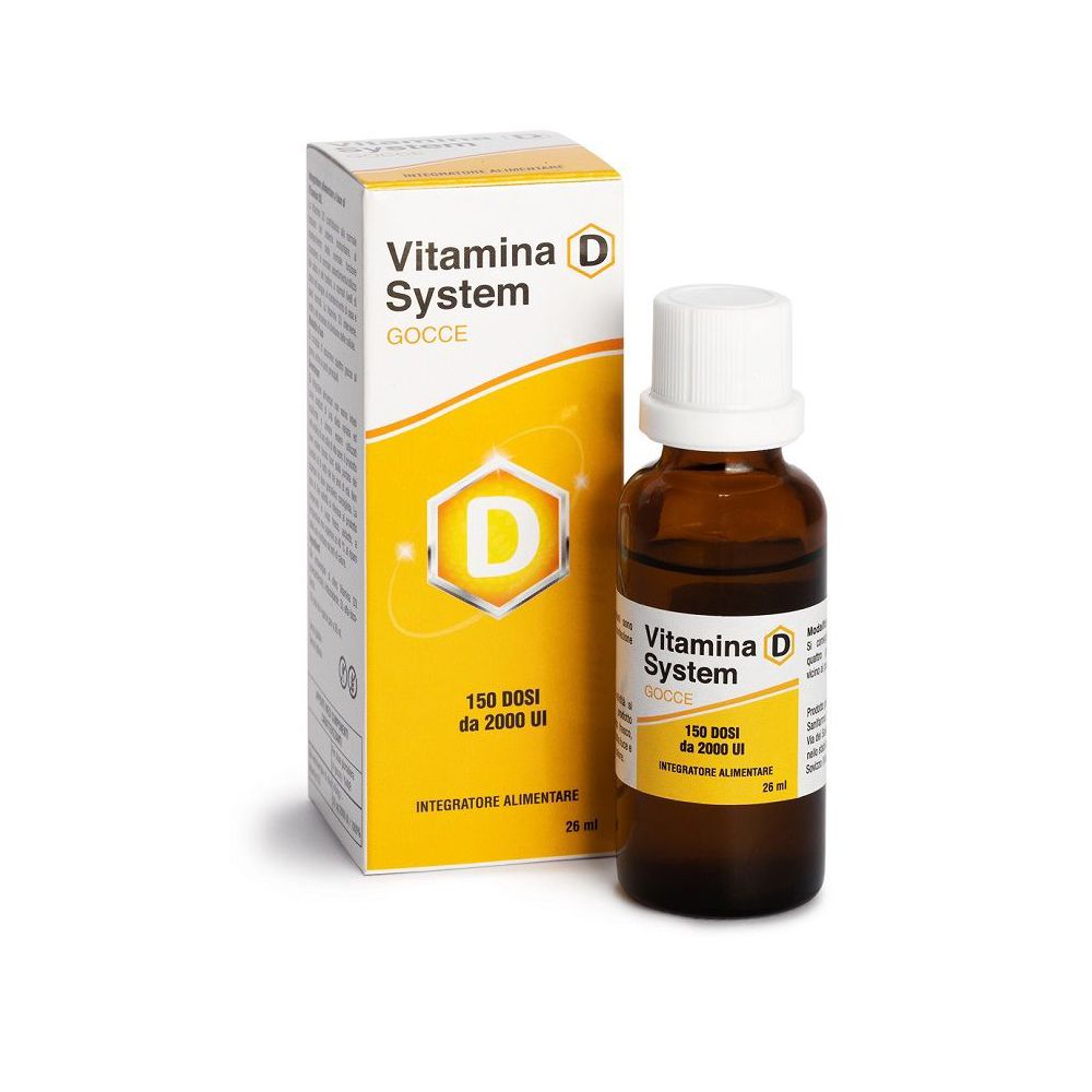 Vitamina D System Gocce 150 Dosi Da 2000 UI 26 ml