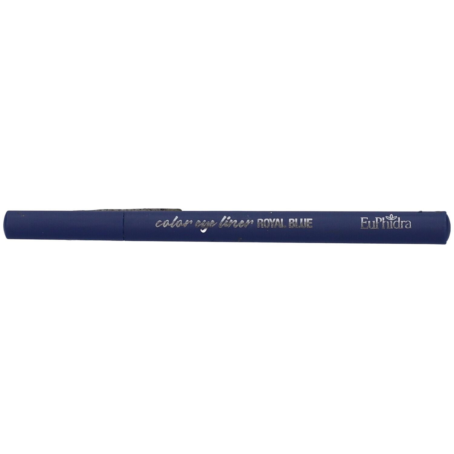 Eyeliner blu. Scritta 'color eye liner ROYAL BLUE' e 'Euphidra'.