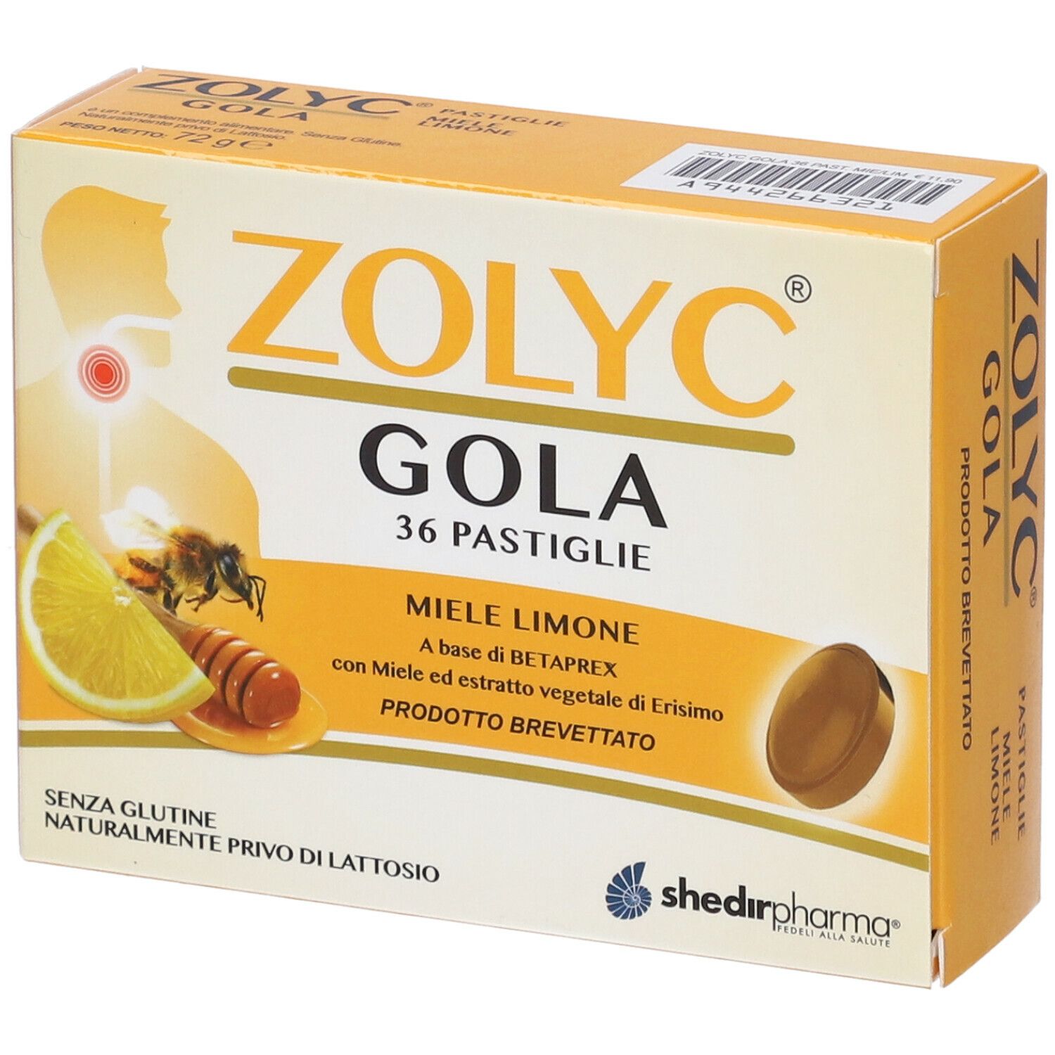 Zolyc Gola Miele/Limone 36 Pastiglie