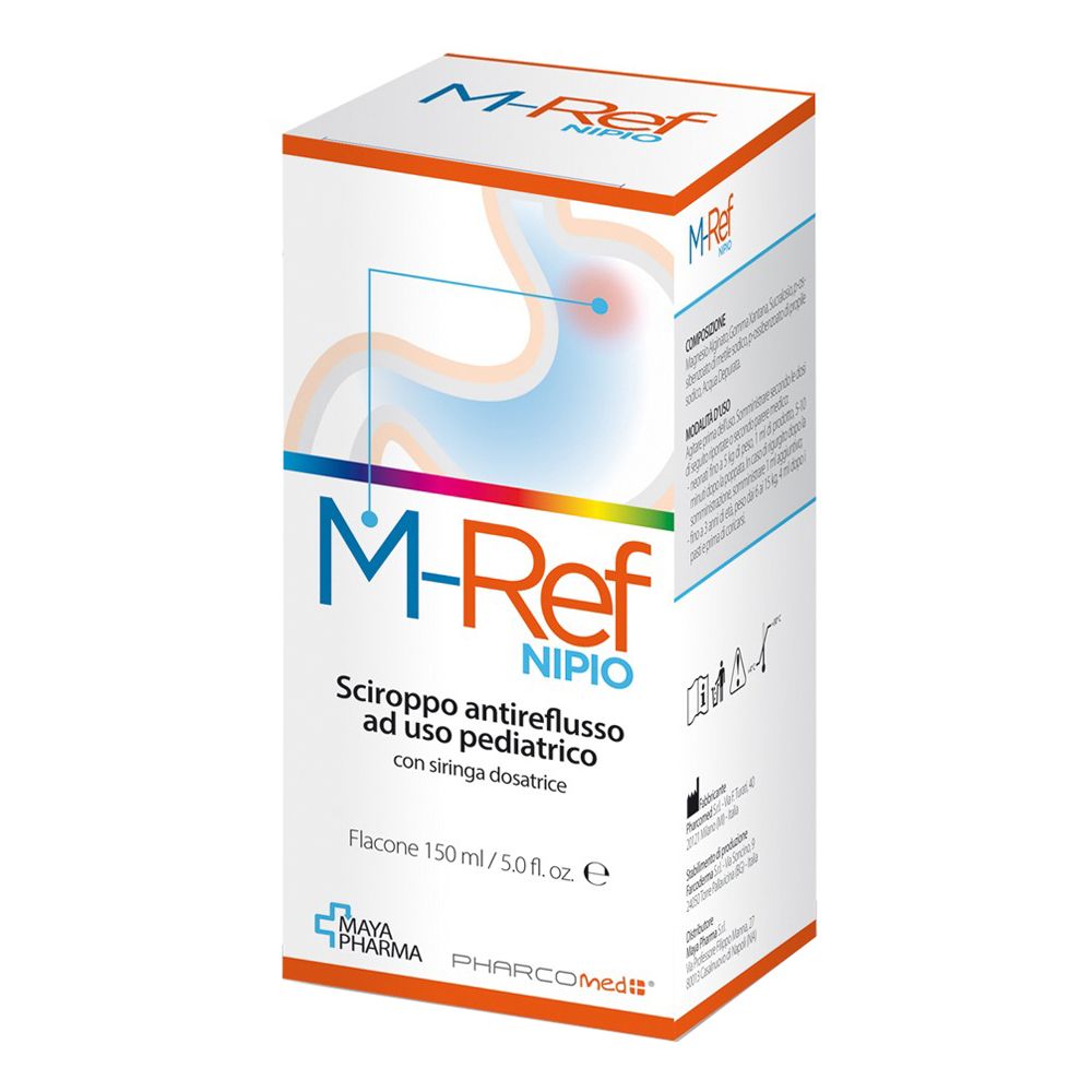 M-Ref Nipio Sciroppo Antireflusso Ad Uso Pediatrico 150 Ml Con Siringa Dosatrice