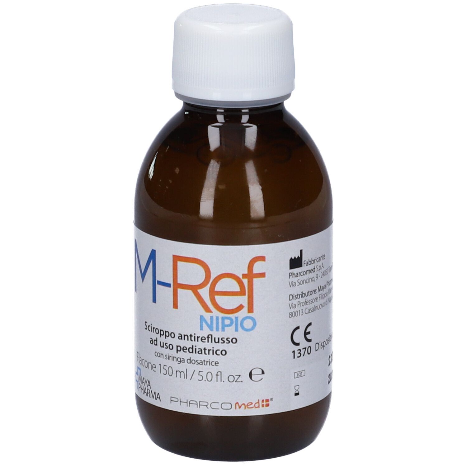 M-Ref Nipio Sciroppo Antireflusso Ad Uso Pediatrico 150 Ml Con Siringa Dosatrice