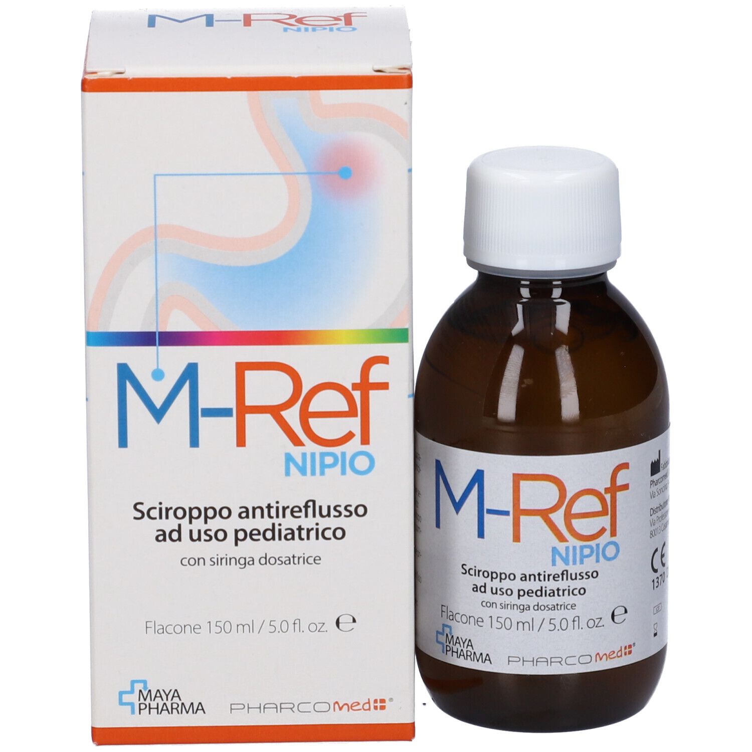 M-Ref Nipio Sciroppo Antireflusso Ad Uso Pediatrico 150 Ml Con Siringa Dosatrice