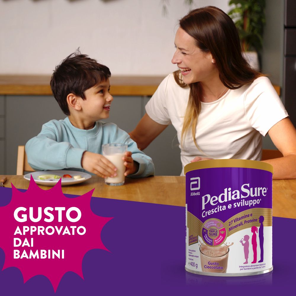 Pediasure Crescita&Sviluppo Integratore Bambini polvere Cioccolato