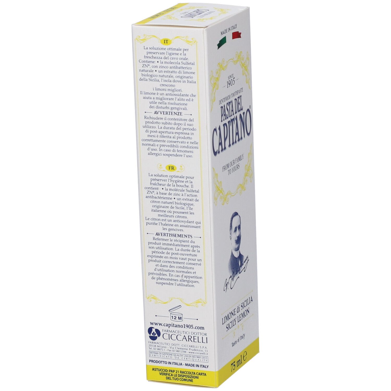 Pasta Del Capitano Dentifricio Limone di Sicilia