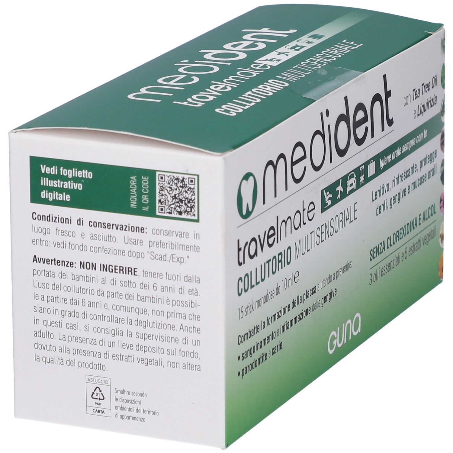 Medident Travelmate Collutorio Multisensoriale 15 Stick Da 10 Ml