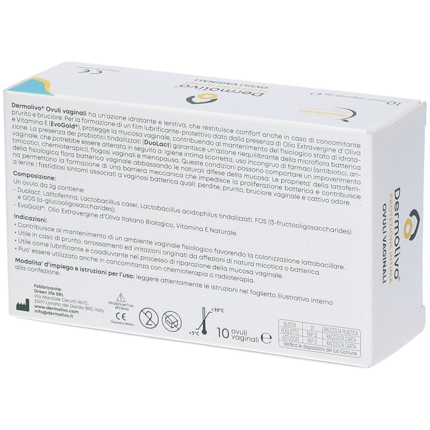 Dermolivo Ovuli Vaginali 10 Pezzi