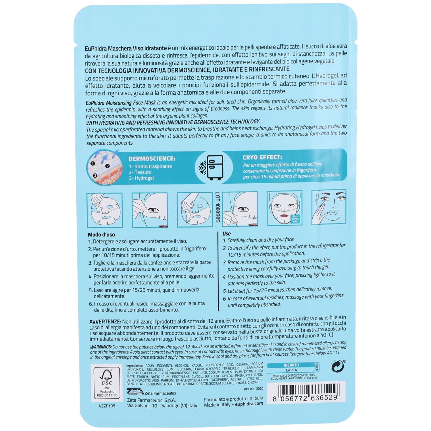 Euphidra Maschera Viso Idratante