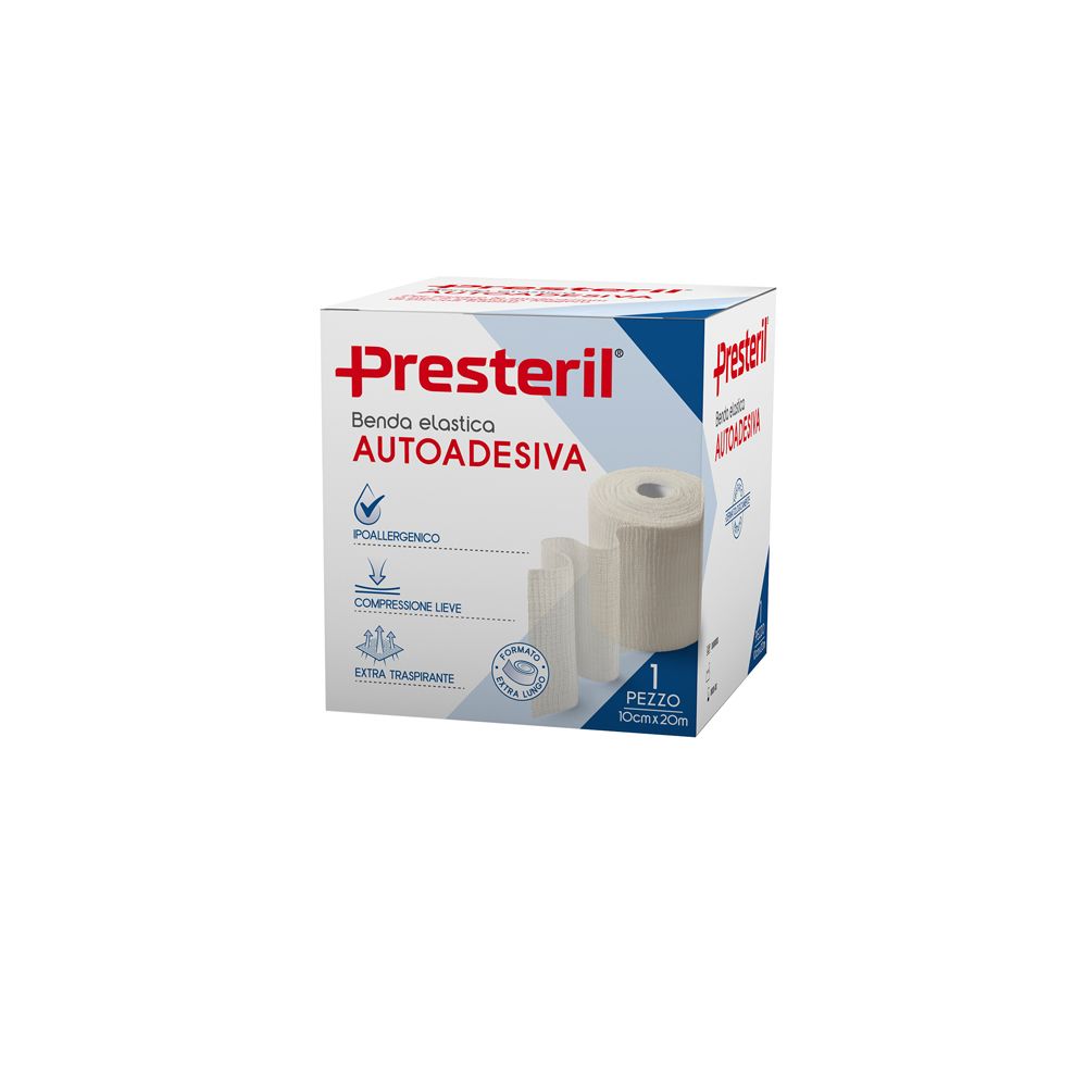 PRESTERIL Benda elastica autoadesiva 10 cm x 20 m tesi