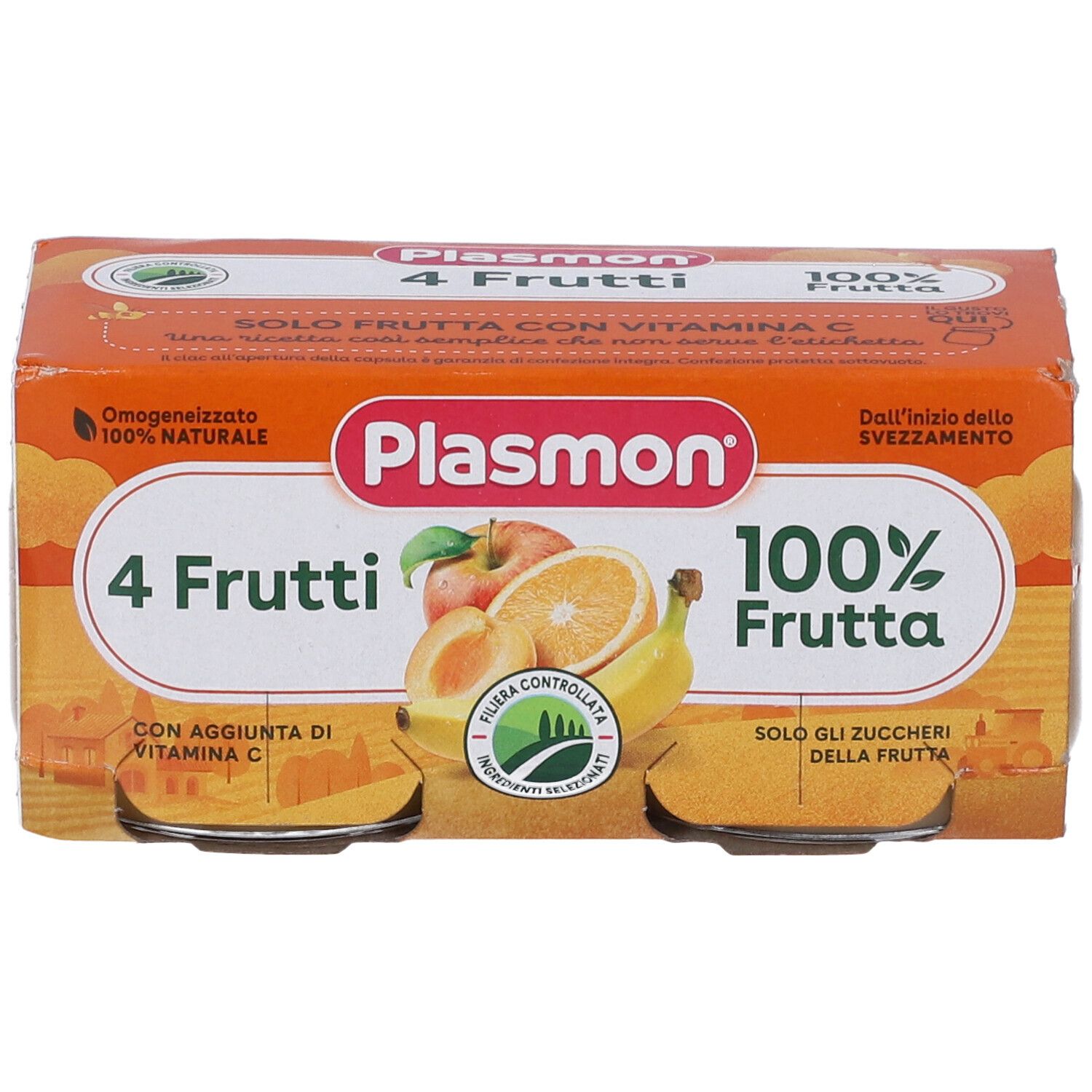 Plasmon Omogenizzato 4 Frutti 100% Naturale
