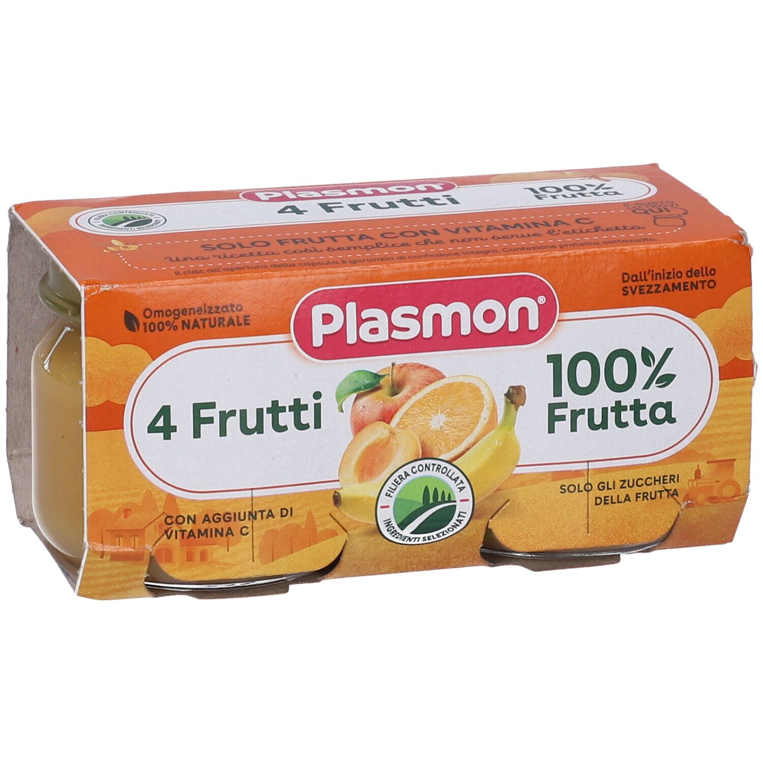Plasmon Omogenizzato 4 Frutti 100% Naturale