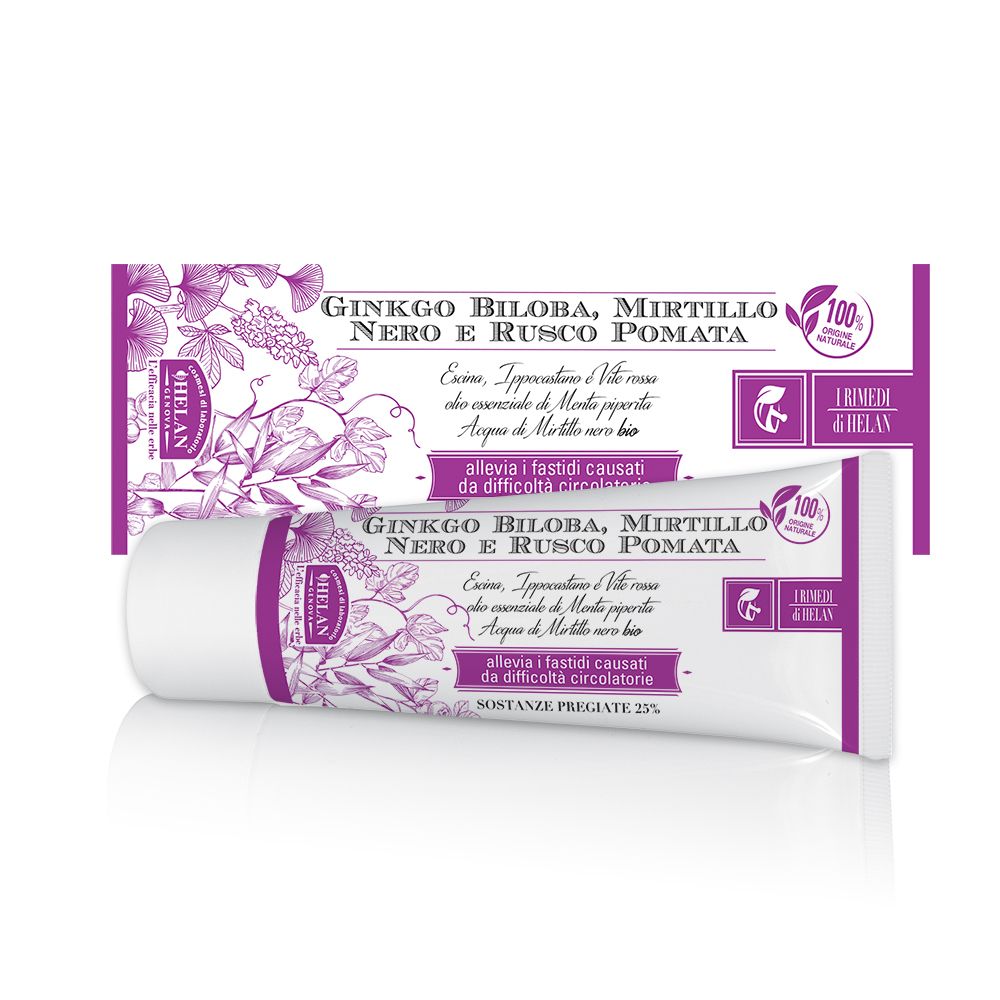 Confezione del prodotto con tubo e scatola. Nome e logo del prodotto ben visibili. Colori viola e bianco.