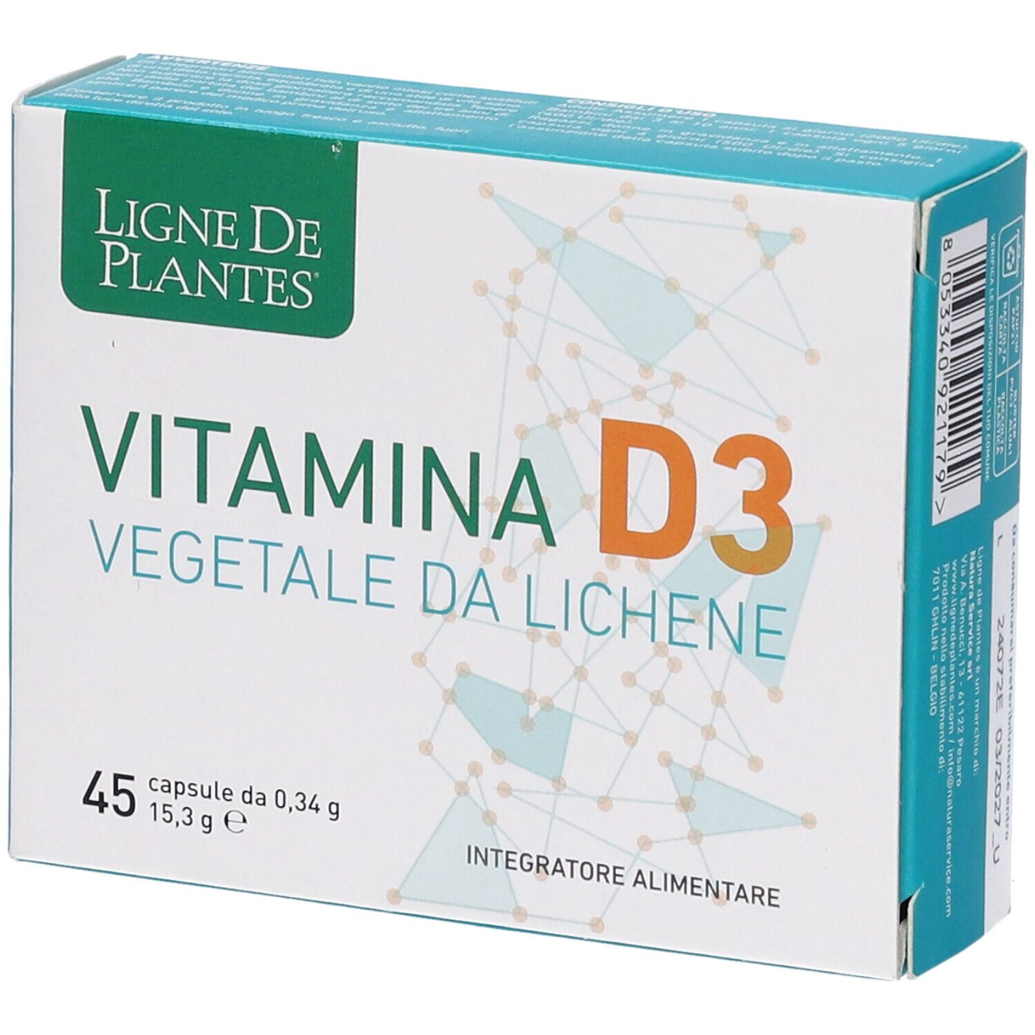 Ligne De Plantes Vitamina D3 Vegetale 45 Capsule