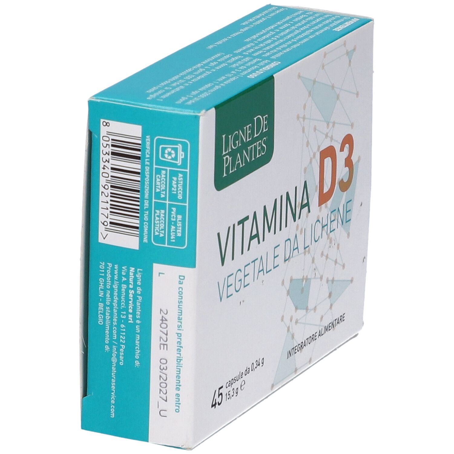 Ligne De Plantes Vitamina D3 Vegetale 45 Capsule