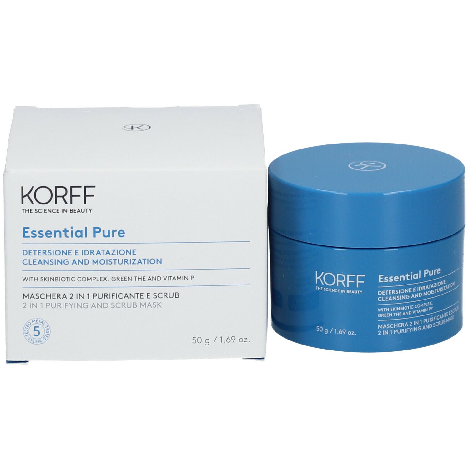 KORFF Essential Pure Maschera 2 In 1 Purificante E Scrub