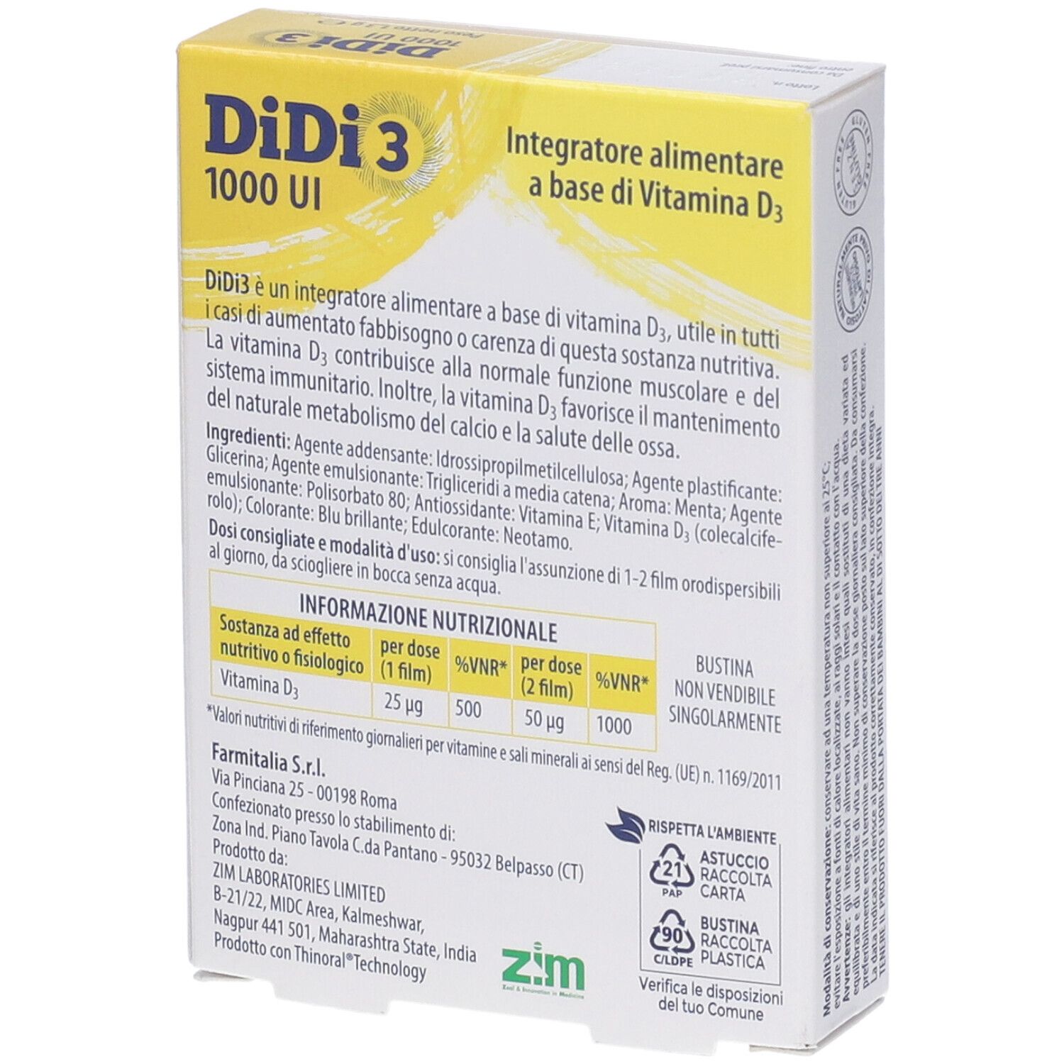 Didi3 1000 Ui 30 Film Orodispersibili