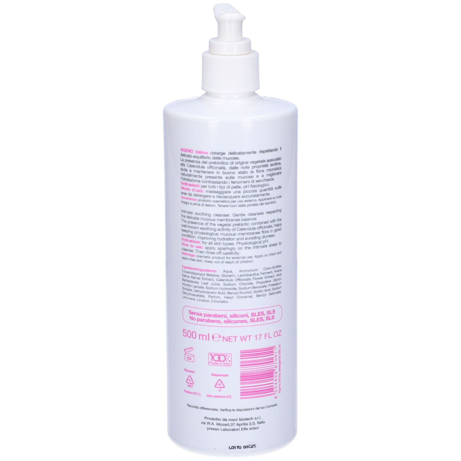 Ageno Intimo Detergente 500 Ml