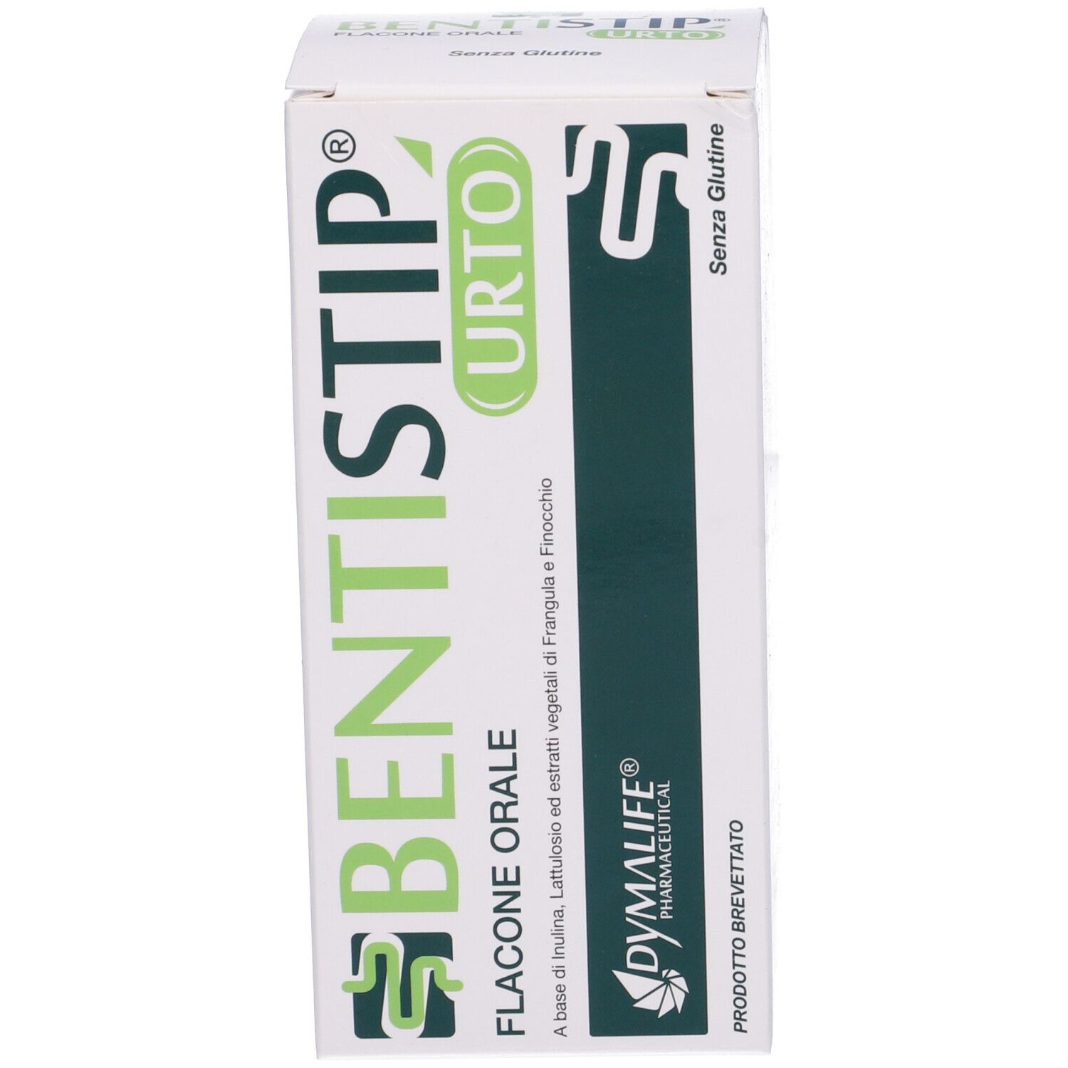 Confezione del prodotto. Scatola bianca con dettagli verdi e nome del prodotto. Testo e logo visibili.