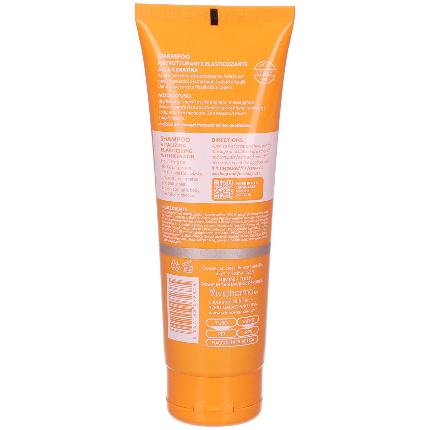 Science Hair Care Shampoo Ristrutturante alla Keratina 100ml