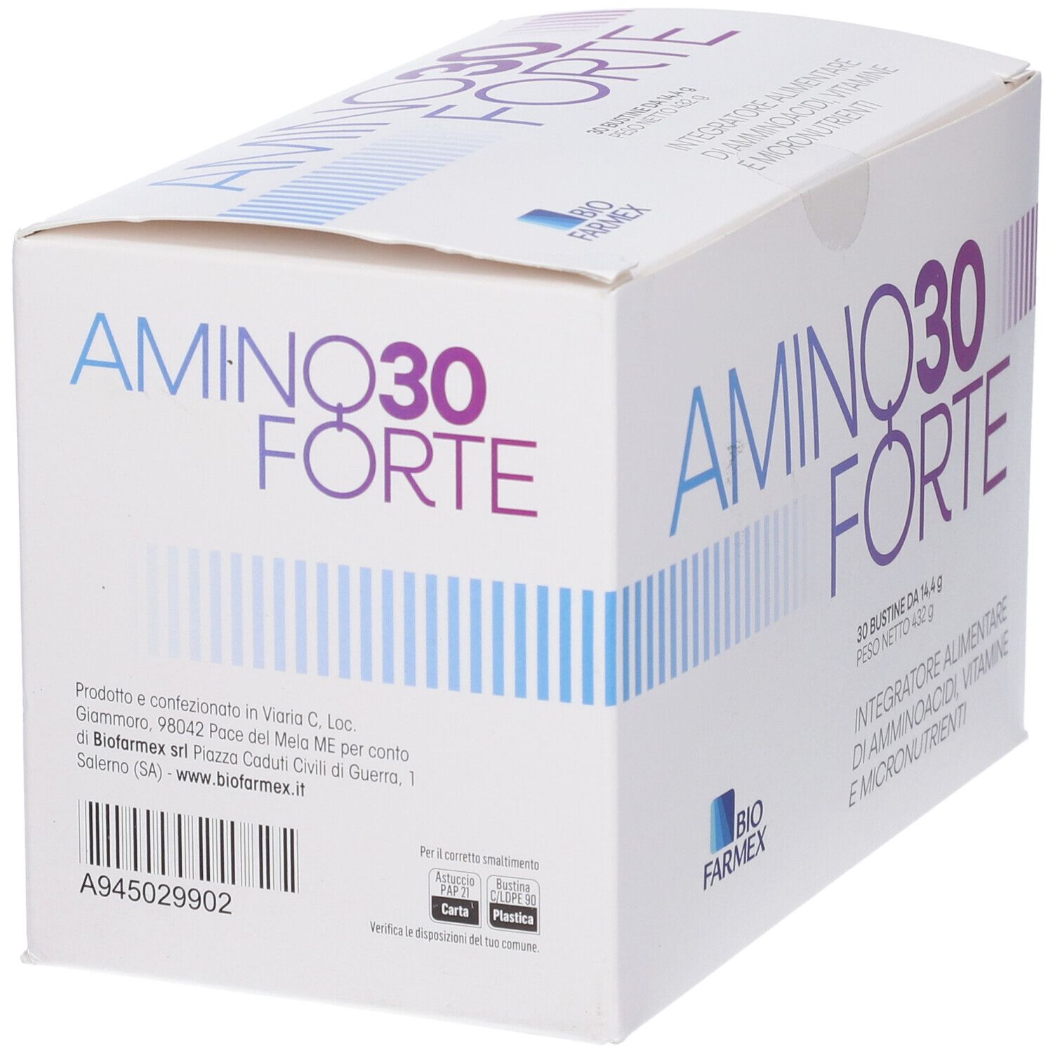 Biofarmex Amino30 Forte, 30 bustine.