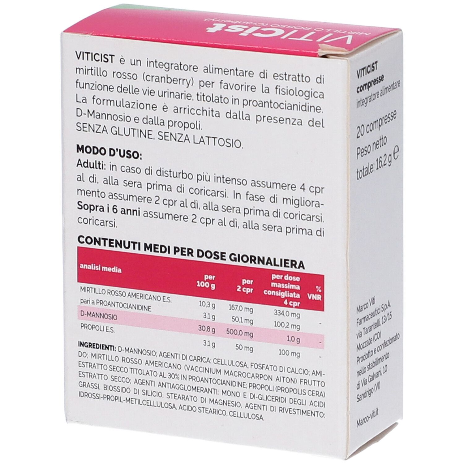 Viticist Mirtillo 20 Compresse Rivestite