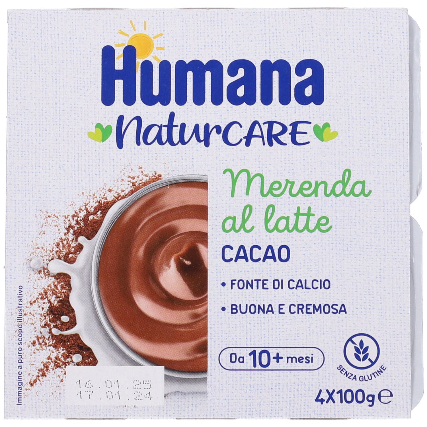 HUMANA MERENDA CACAO 4X100G