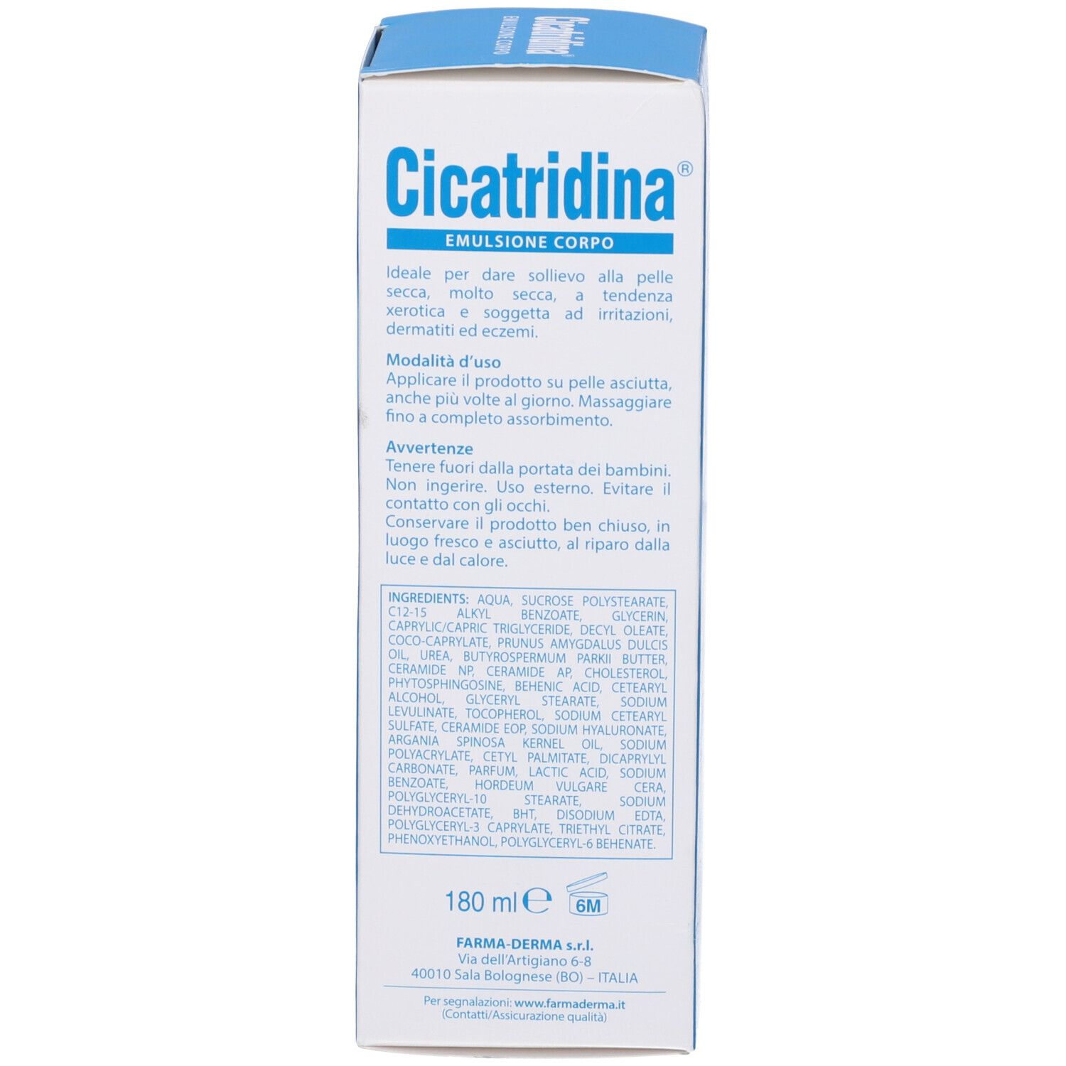 Cicatridina Emulsione Corpo 180 Ml