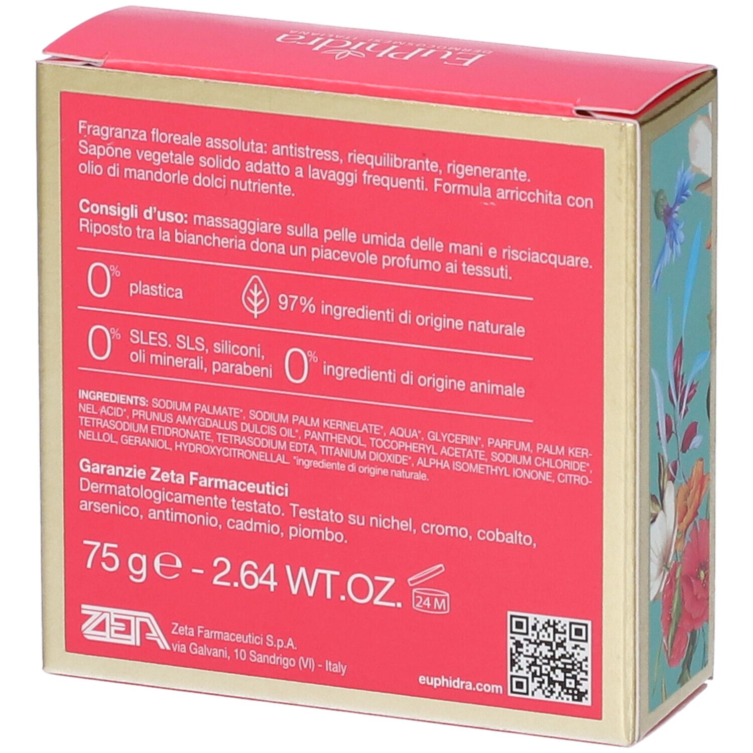Euphidra Sapone Vegetale Petali di Rosa