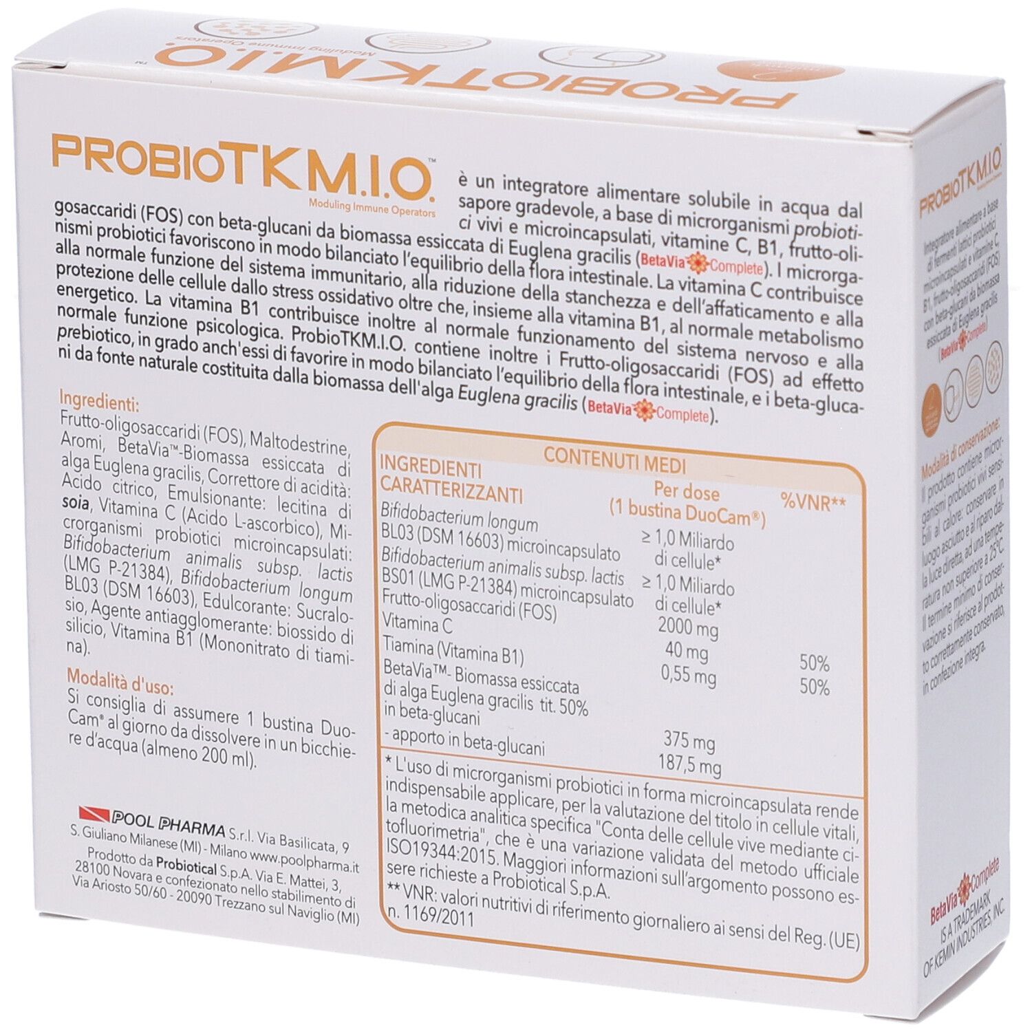 Pool Pharma Probio TK M.I.O. Bustine DuoCam