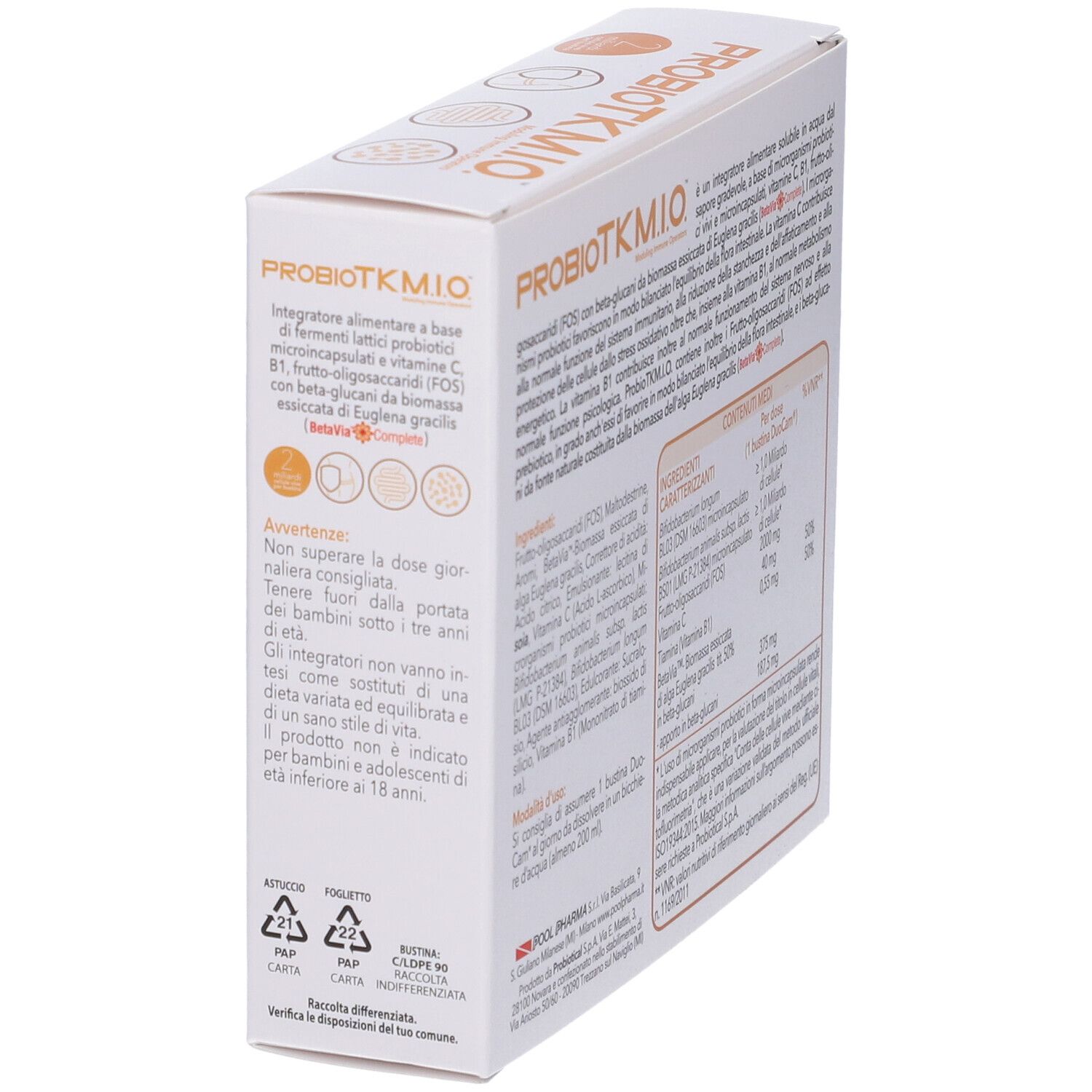 Pool Pharma Probio TK M.I.O. Bustine DuoCam