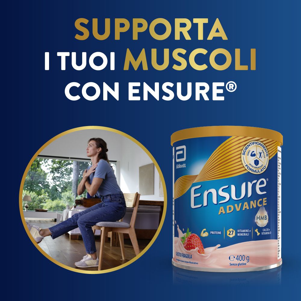Ensure® Advance Integratore in polvere forza & energia Fragola