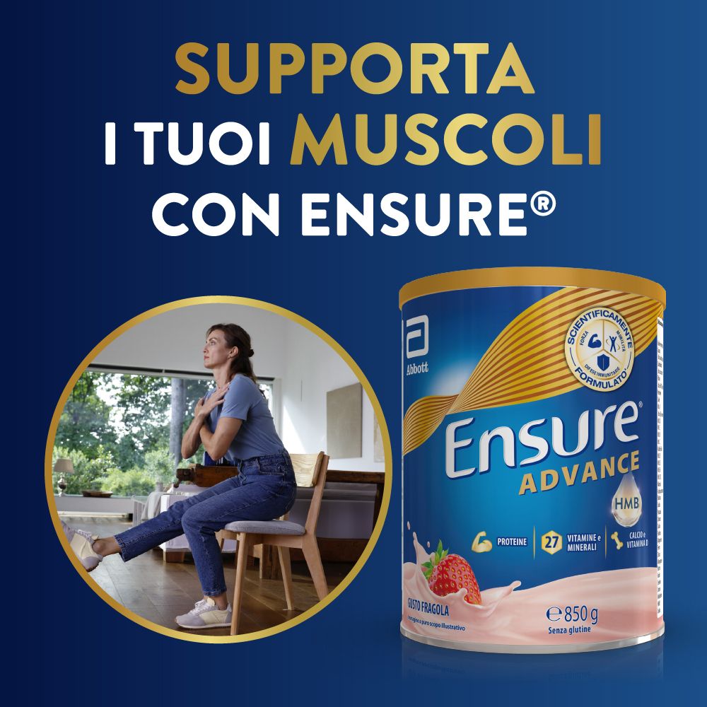 Ensure® Advance Integratore in polvere forza & energia Fragola