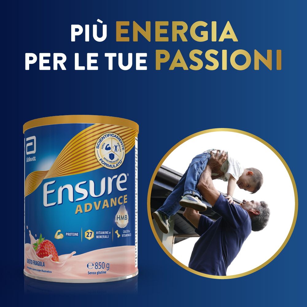 Ensure® Advance Integratore in polvere forza & energia Fragola