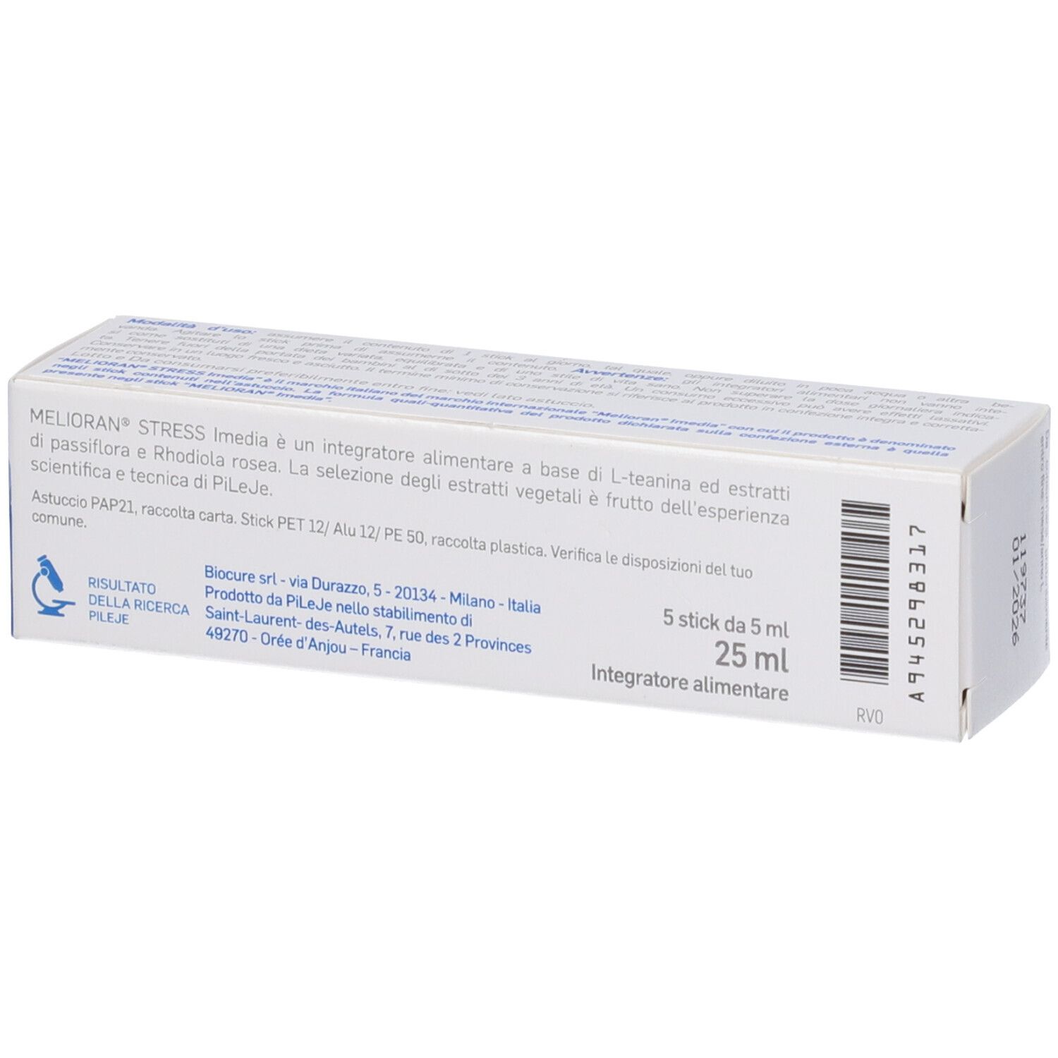 Melioran Stressimedia 5 Stick Da 5 Ml