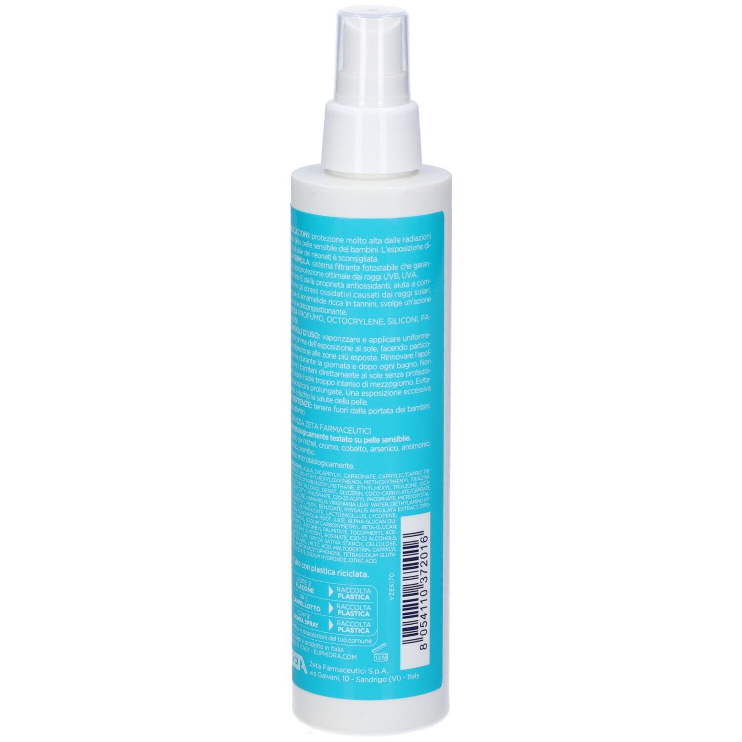Euphidra Latte Spray Solare Dermopediatrico Spf 50+