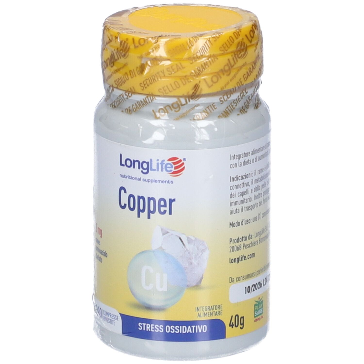 Longlife Copper 100 Compresse Rivestite