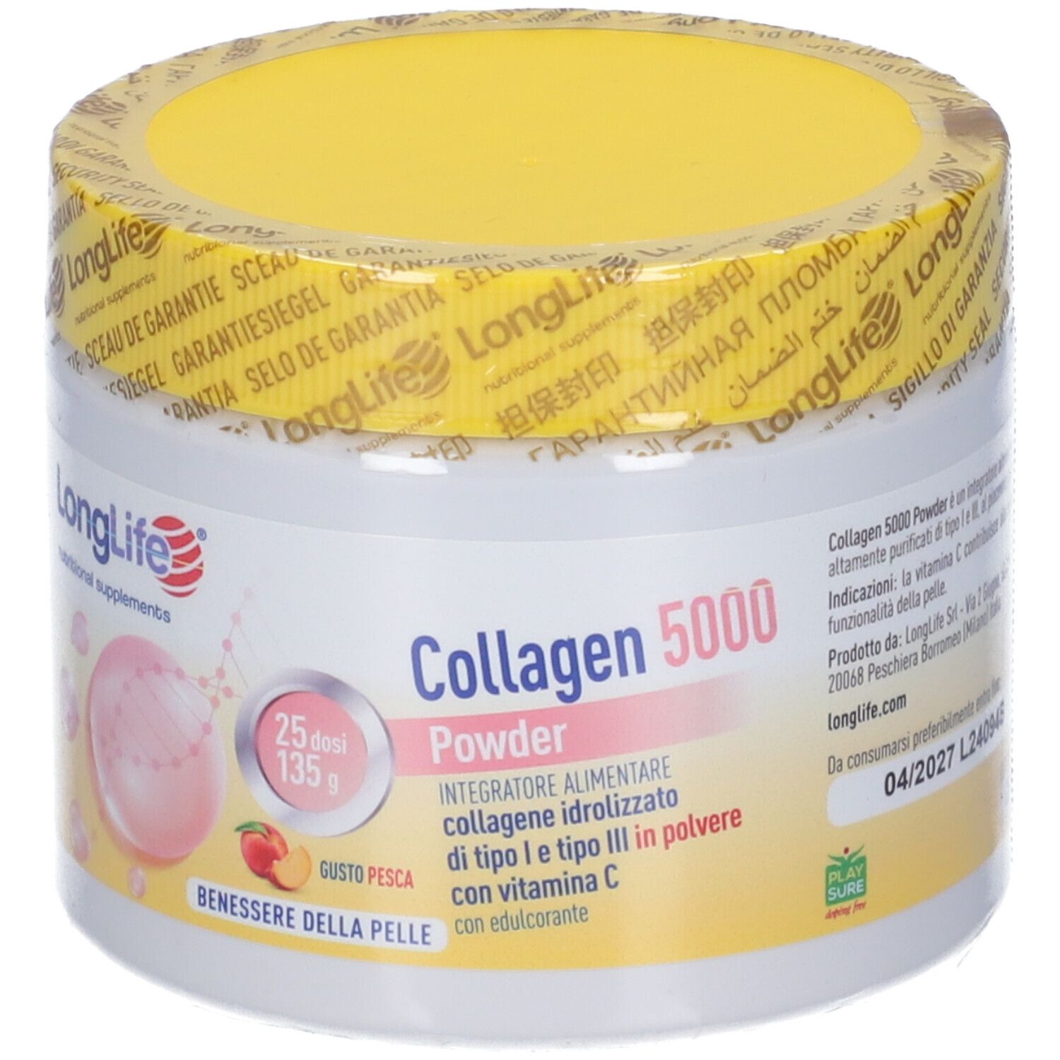LongLife Collagen 5000 Polvere Gusto Pesca