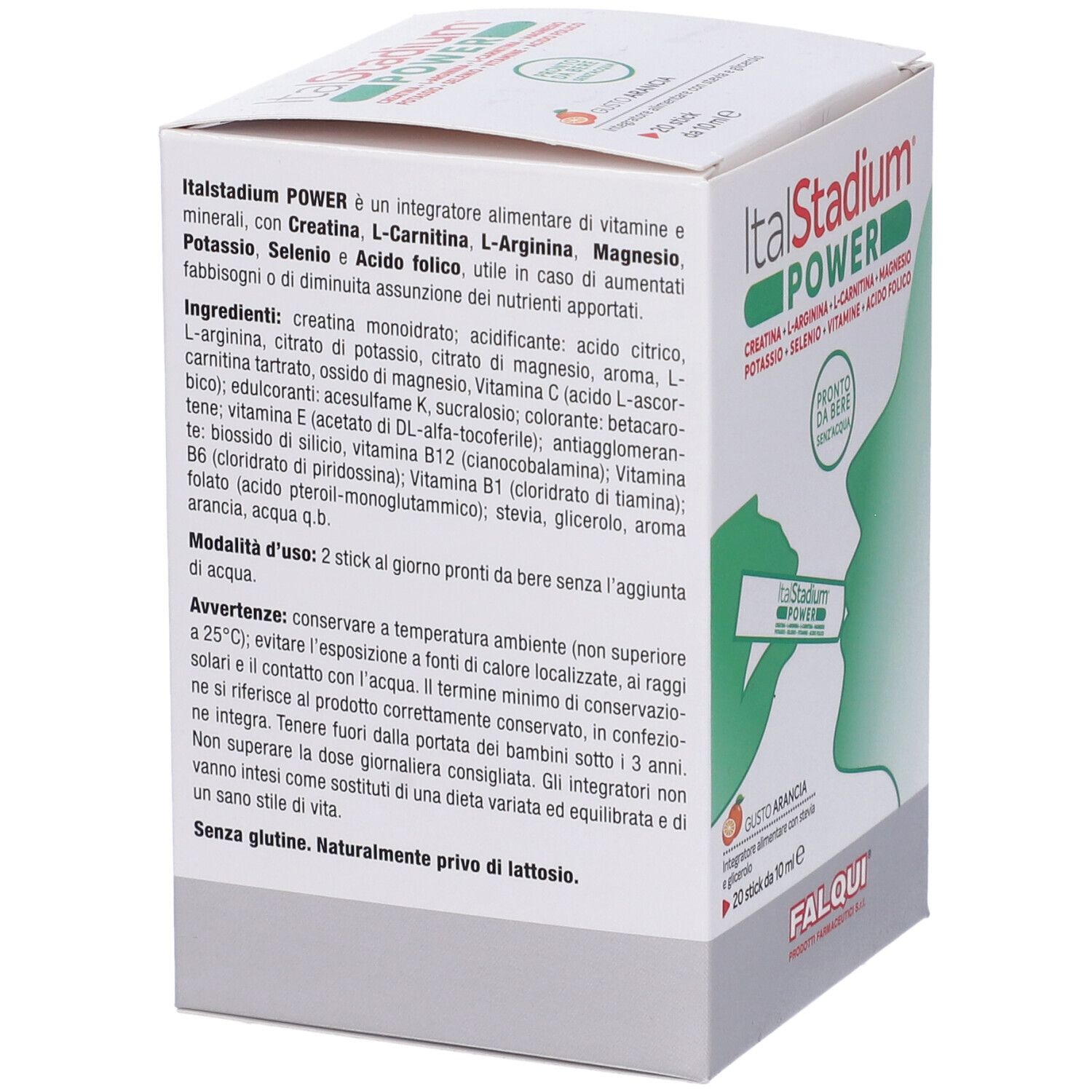 Falqui ItalStadium Power Stick Orali Gusto Arancia