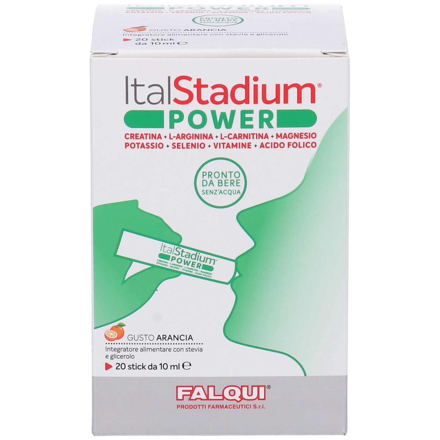 Falqui ItalStadium Power Stick Orali Gusto Arancia