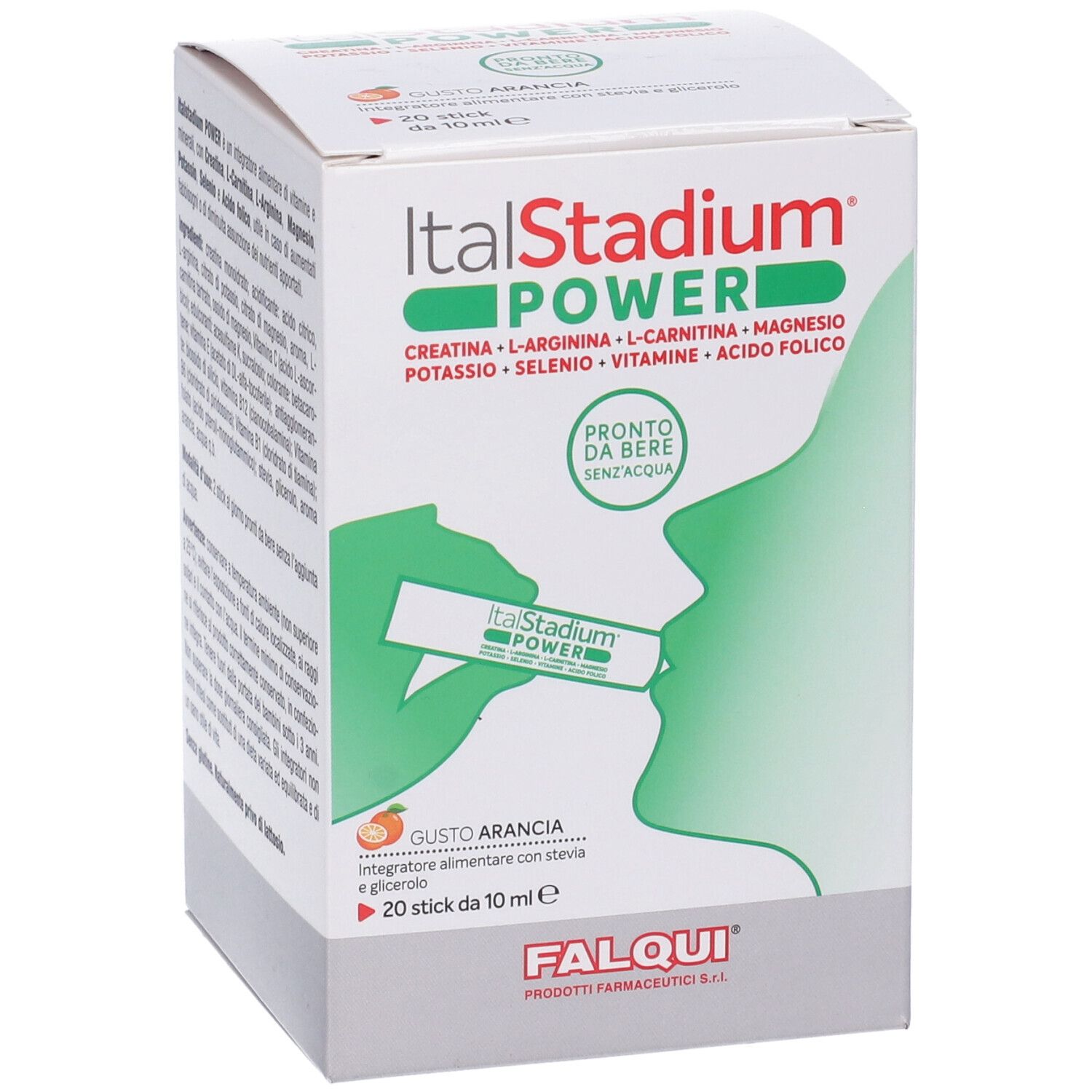 Falqui ItalStadium Power Stick Orali Gusto Arancia