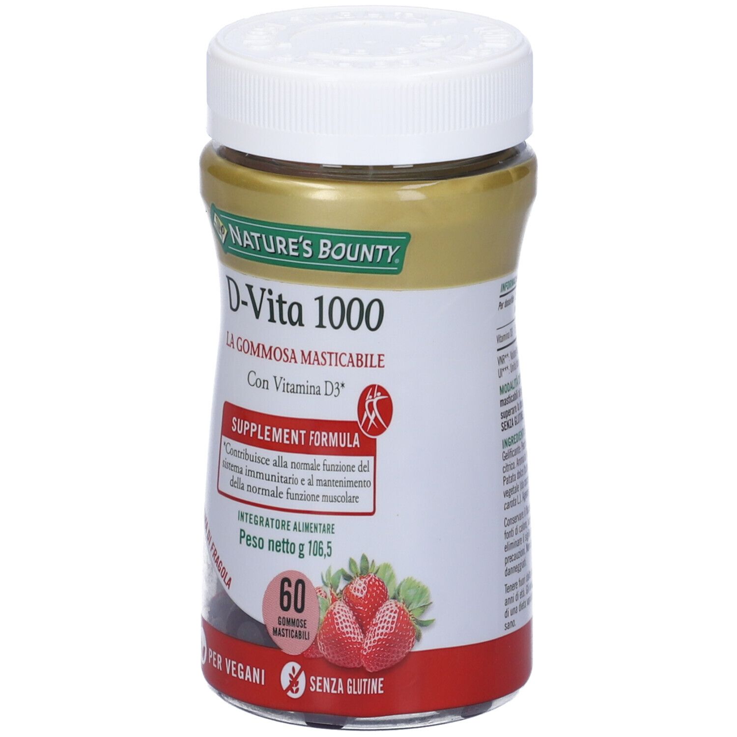 Nature's Bounty D-Vita 1000 - Gommose Masticabili Aroma Fragola