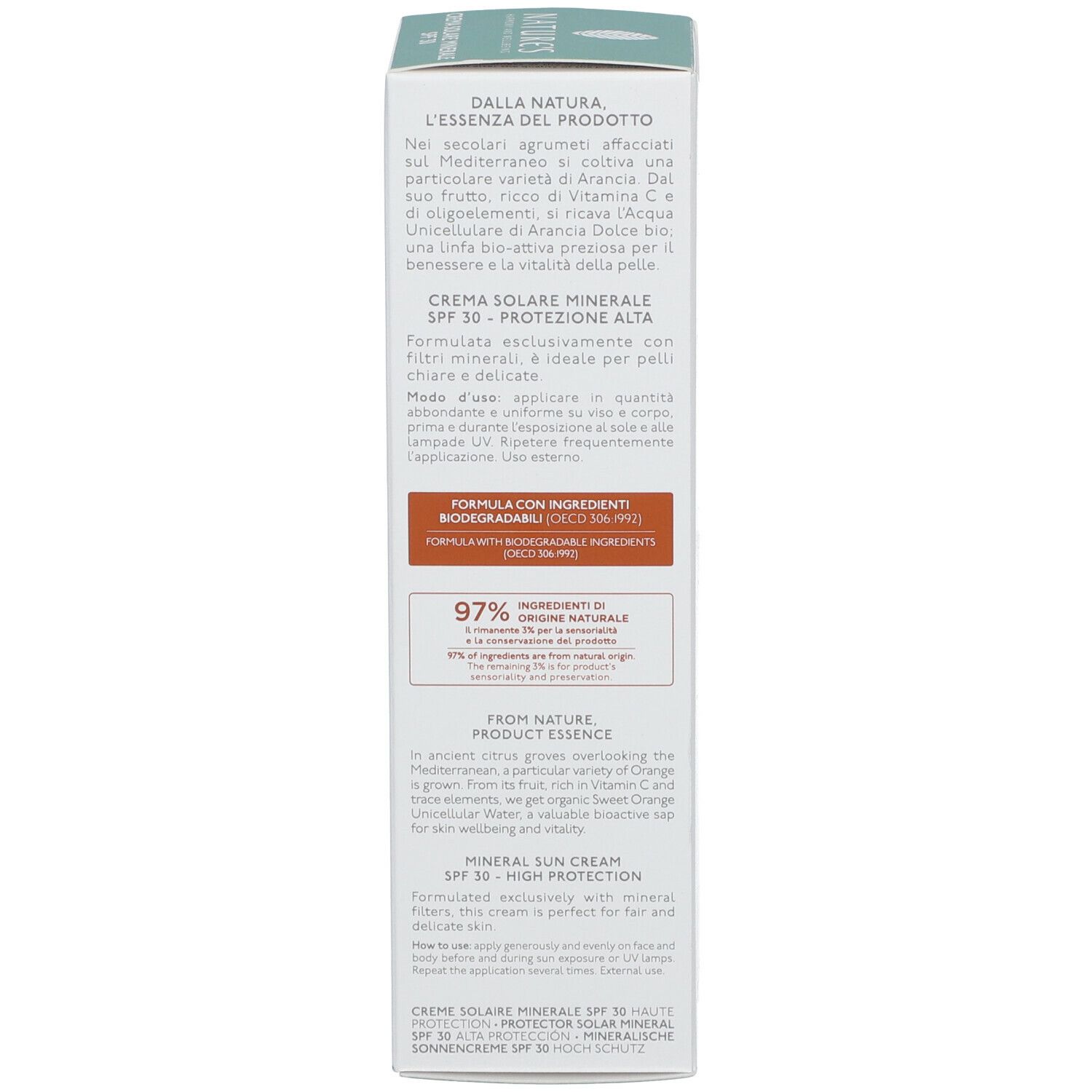 NATURE'S iSolari Crema Minerale Viso – Corpo SPF 30 100 ml