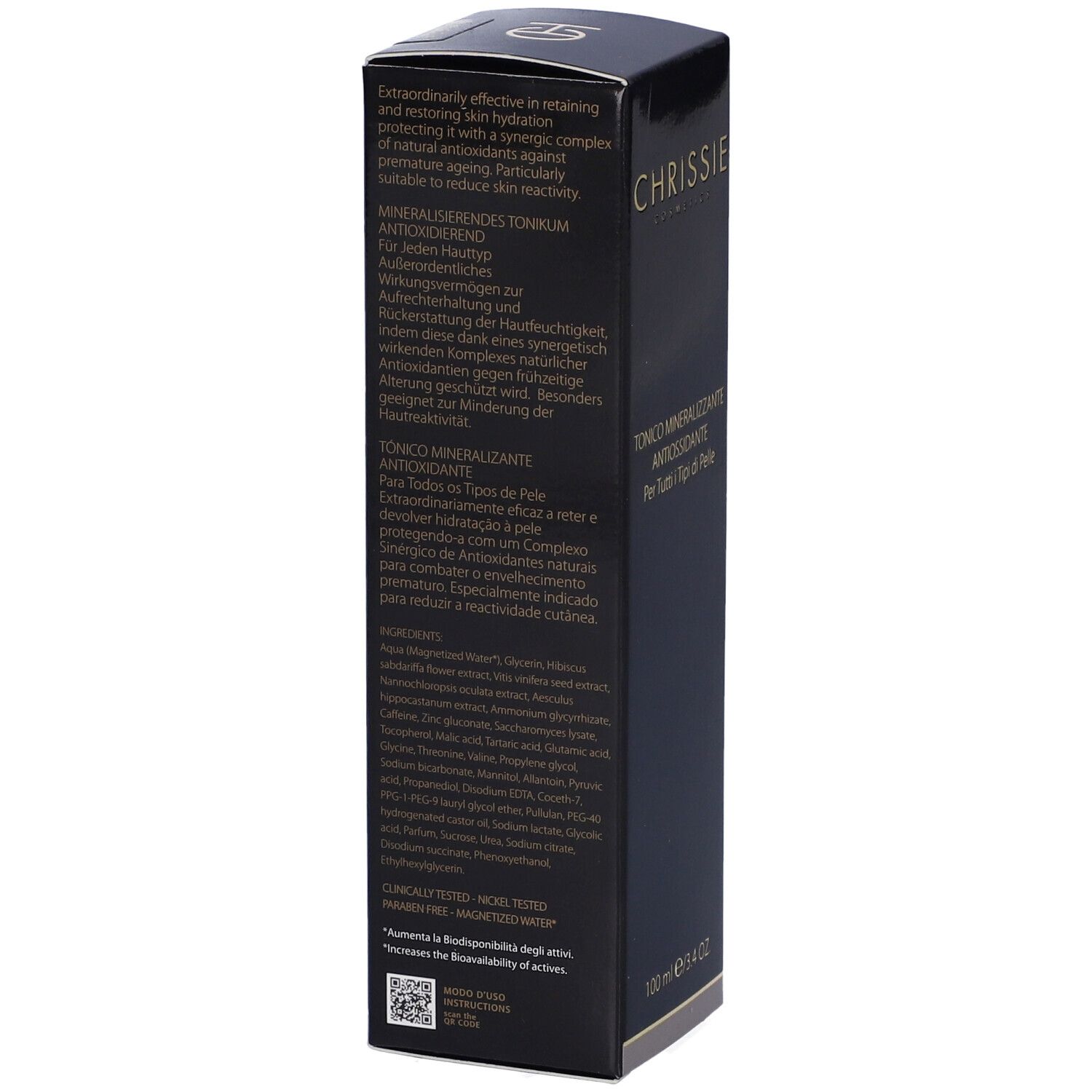 Chrissie Tonico Mineralizzante Antiossidante Tutti i Tipi di Pelle Spray