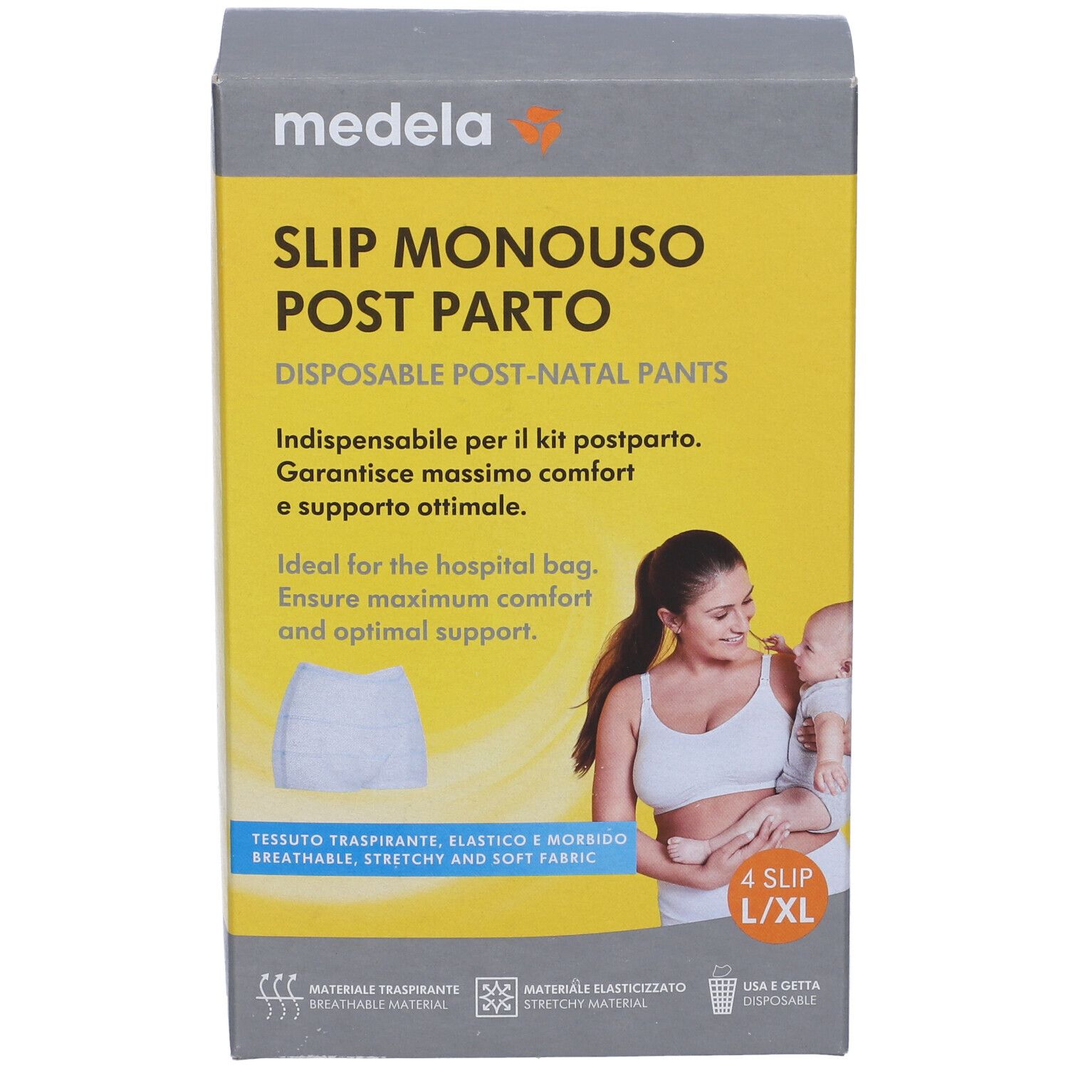 Post-Natal Pants Monouso L/Xl 4 Pezzi